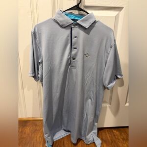 Men's Striped Polo Shirt - Blue
